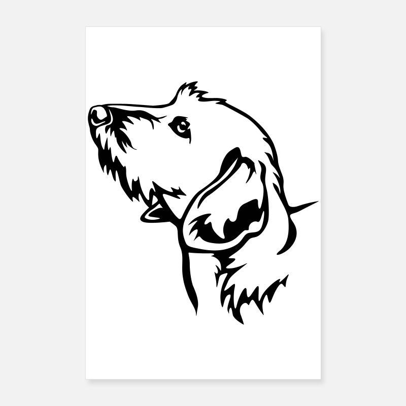 Tête de teckel Poster 60 x 90 cm