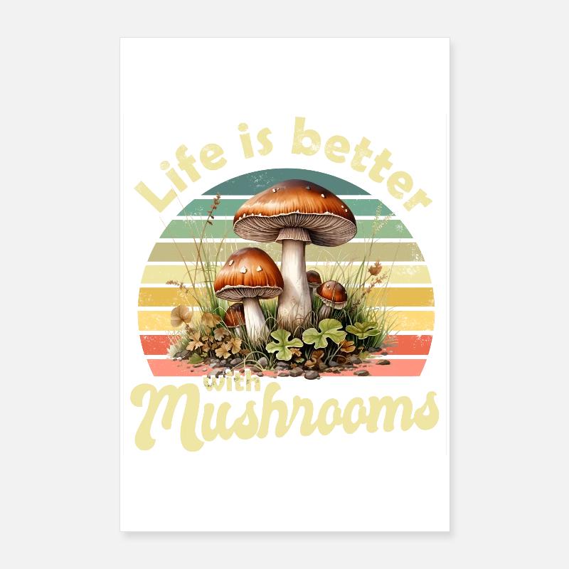 Champignons champignons Poster 60 x 90 cm