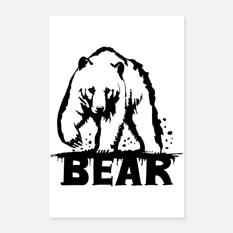 Patte d’ours [Noir] Poster 60 x 90 cm
