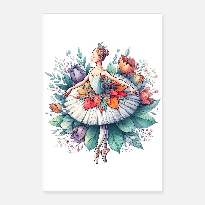 Ballet dancer with tutu Poster 24" x 35" (60x90 cm)