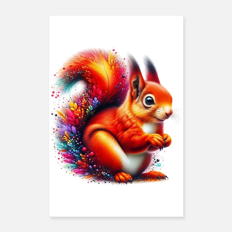 Écureuil Poster 60 x 90 cm
