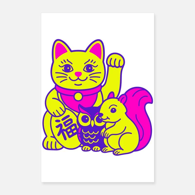 Glückstiere! Poster 60x90 cm
