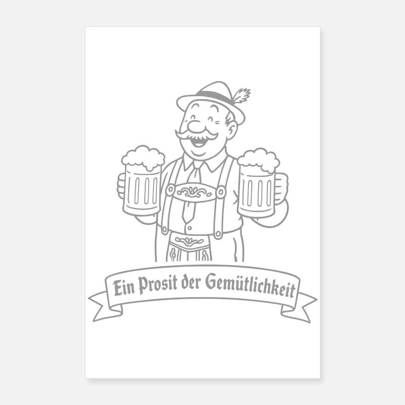 Herr Bier - Ein Prosit der Gemütlichkeit Poster 24" x 35" (60x90 cm)