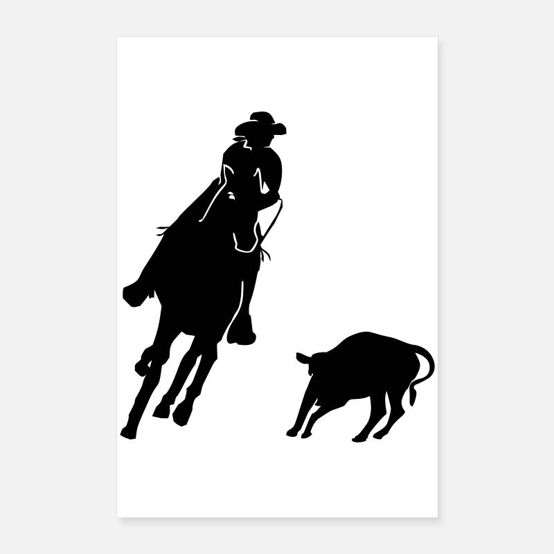 Equitation Western Equestre - Coupe Poster 60 x 90 cm