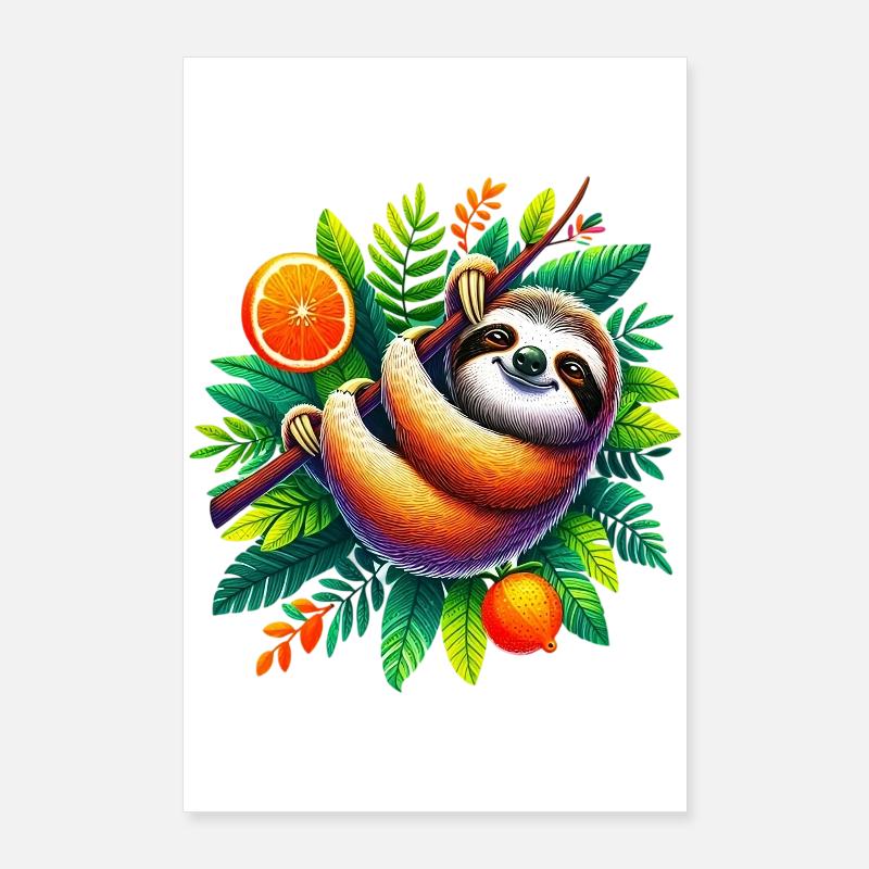 Faultier Poster 60x90 cm