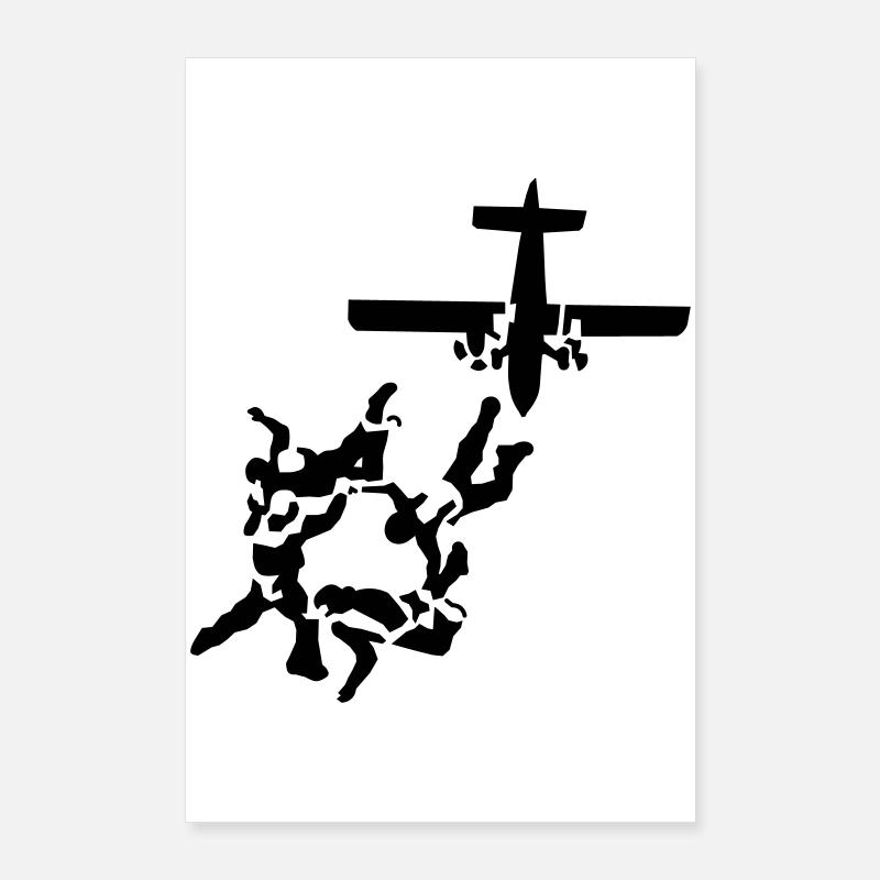 parachutisme Poster 60 x 90 cm