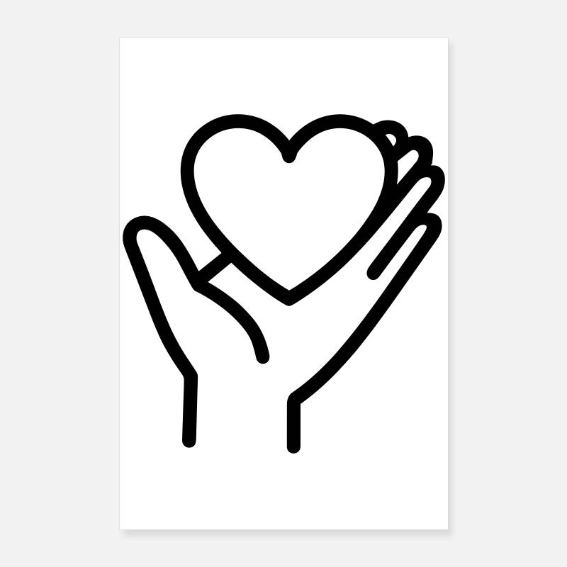 Main coeur Poster 60 x 90 cm