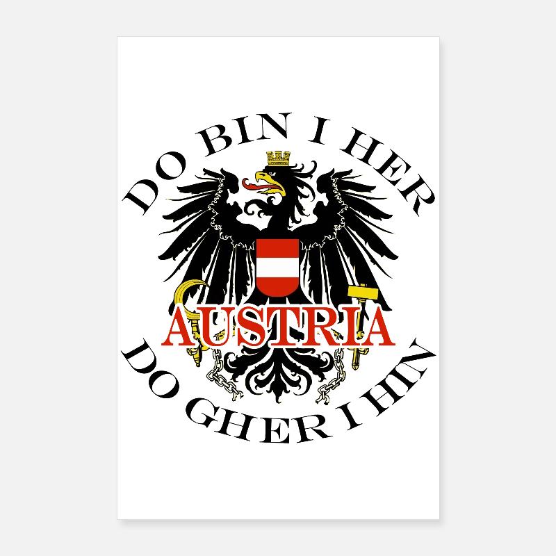 Do bin i her Austria Austria Stemma Poster 60x90 cm