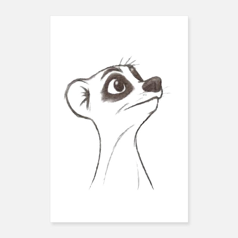 questioning meerkat Poster 24" x 35" (60x90 cm)
