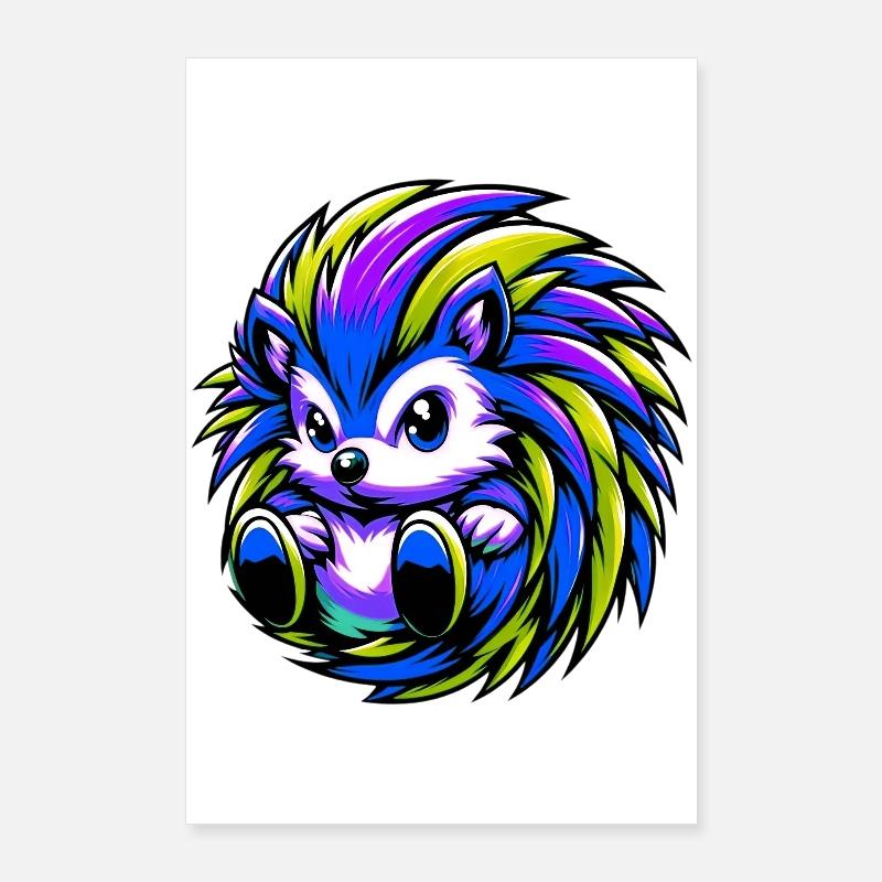 Hedgehog Poster 24" x 35" (60x90 cm)