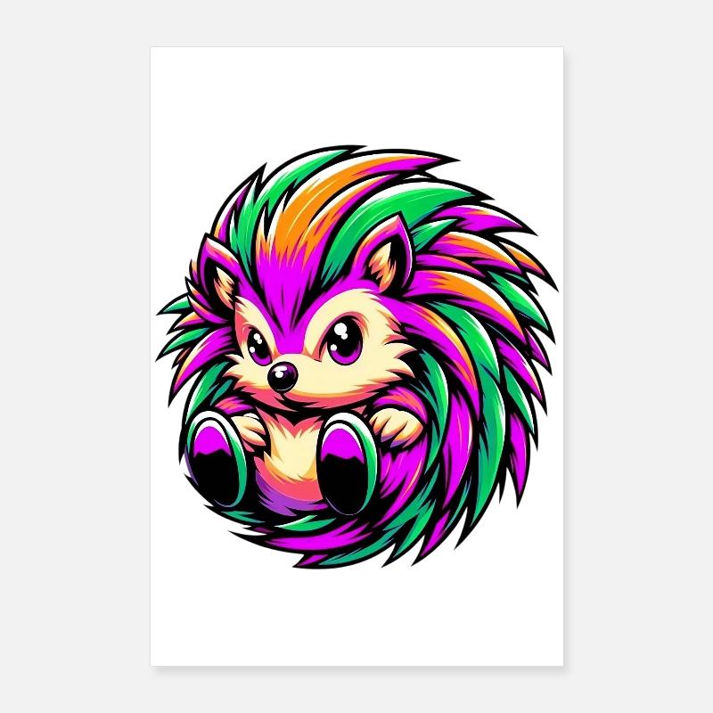 Hedgehog Poster 24" x 35" (60x90 cm)