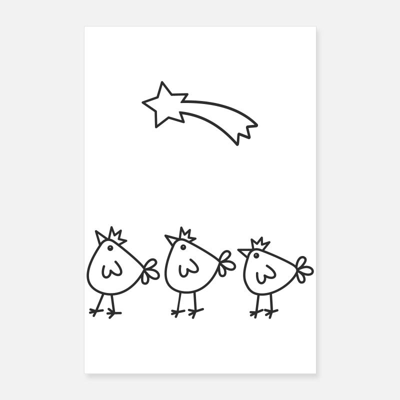 Chick Crowns Star Arch Three Kings Poster 24" x 35" (60x90 cm)