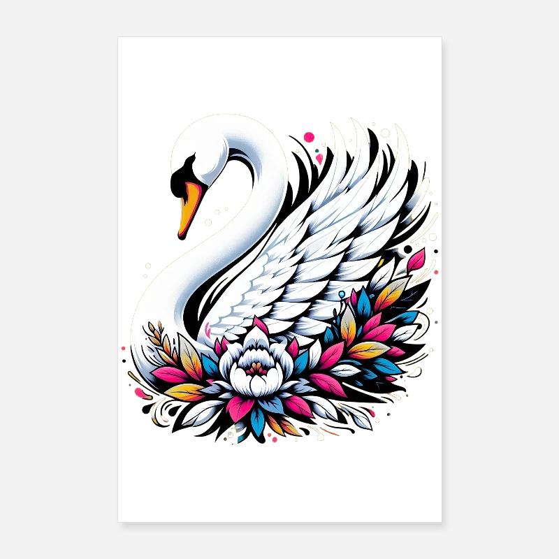 Swan Poster 24" x 35" (60x90 cm)