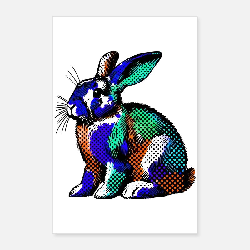 Rabbit Poster 24" x 35" (60x90 cm)