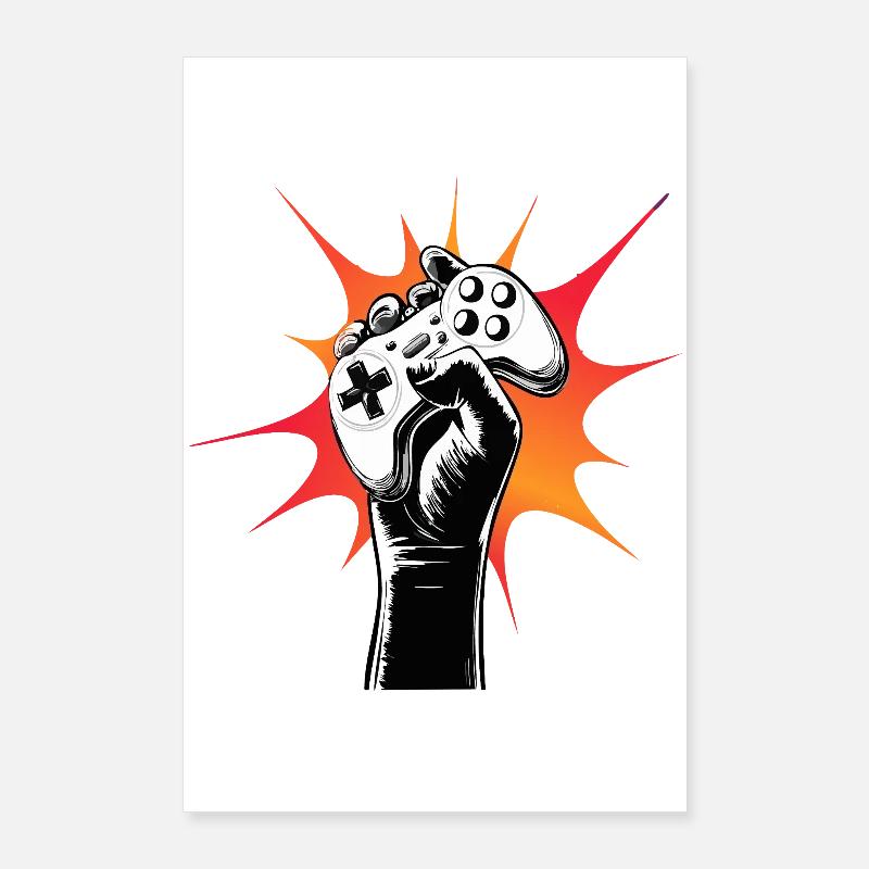Gamer Power Controller Motiv Poster 60x90 cm