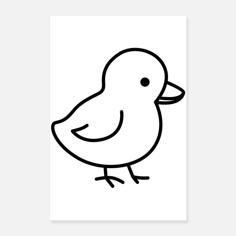 Un petit poussin mignon, adapté à Pâques Poster 60 x 90 cm
