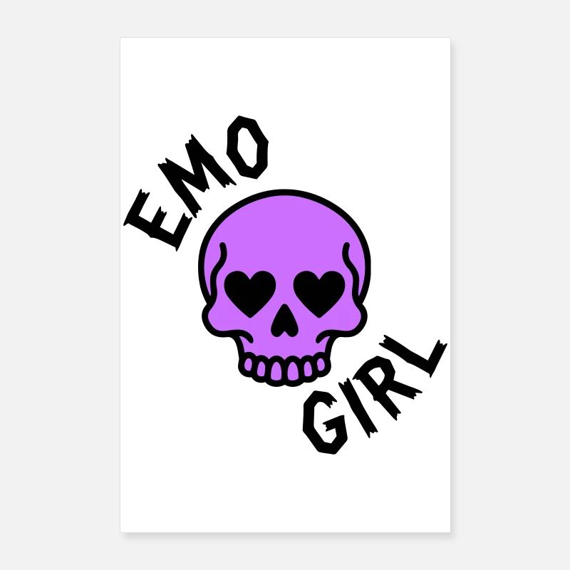 Fille emo Poster 60 x 90 cm
