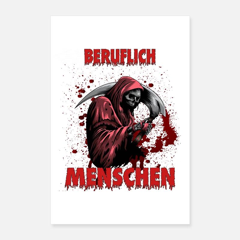 Beruflich arbeite ich gerne mit Menschen Poster 60x90 cm