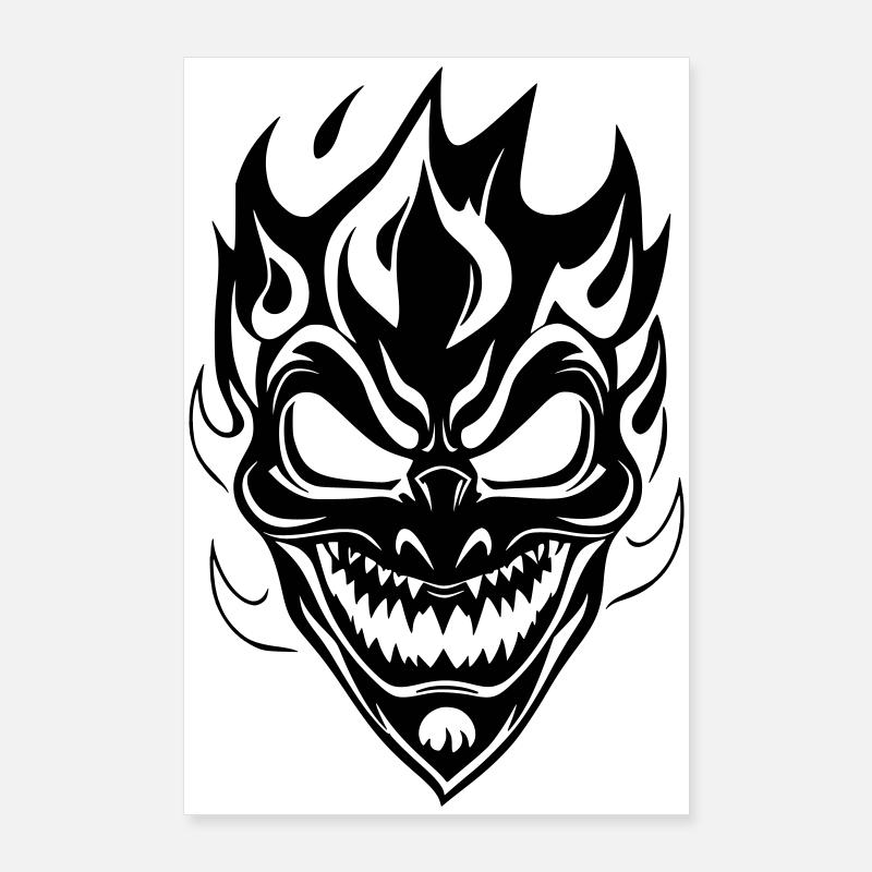 Himmlischer Mond und Stern Silhouette Design Poster 60x90 cm