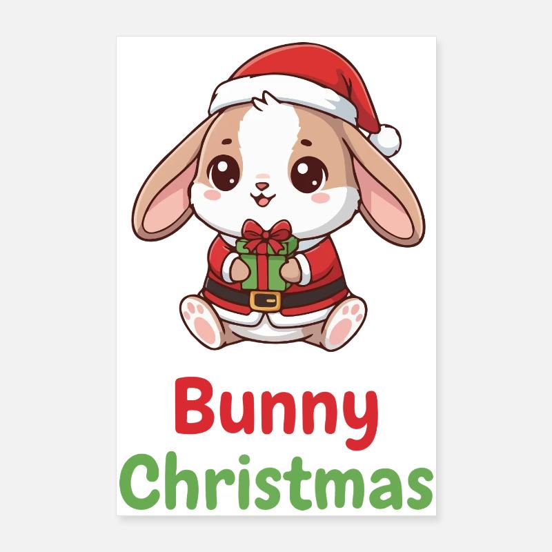 Bunny Weihnachtsgeschenk Poster 60x90 cm