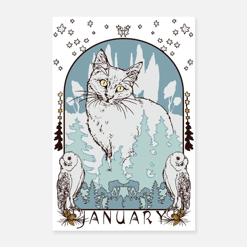 JANUARY Poster 24" x 35" (60x90 cm)
