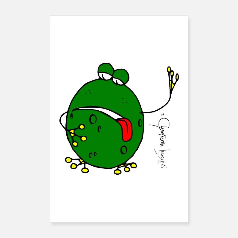 Exhausted Frog © Chyropterum Innoxius Poster 24" x 35" (60x90 cm)