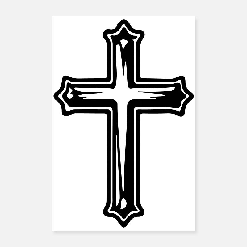 Symbole chrétien de la Croix de Jésus Poster 60 x 90 cm