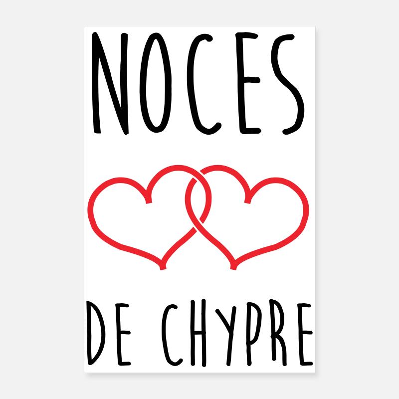 Noces de Chypre 6 Ans Mariage Poster 60 x 90 cm