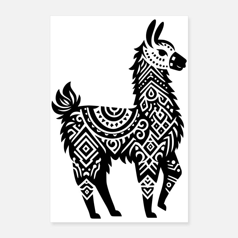 Lama tribal Poster 60 x 90 cm