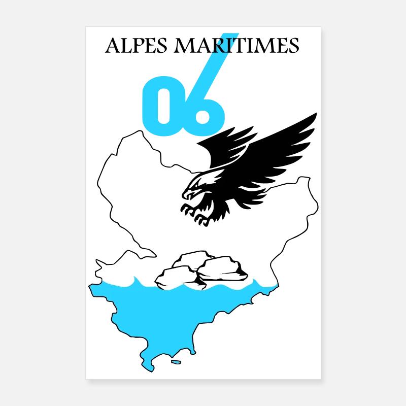 Alpes Maritimes Poster 60 x 90 cm