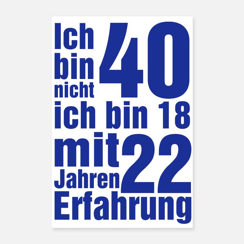 22 ans d'expérience Poster 60 x 90 cm