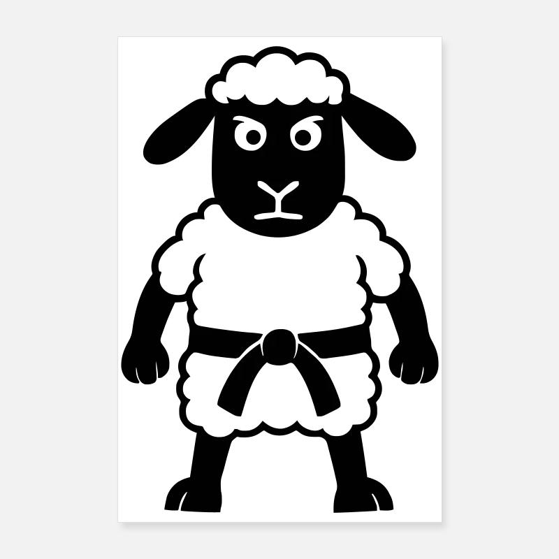 Karate Sheep Poster 24" x 35" (60x90 cm)