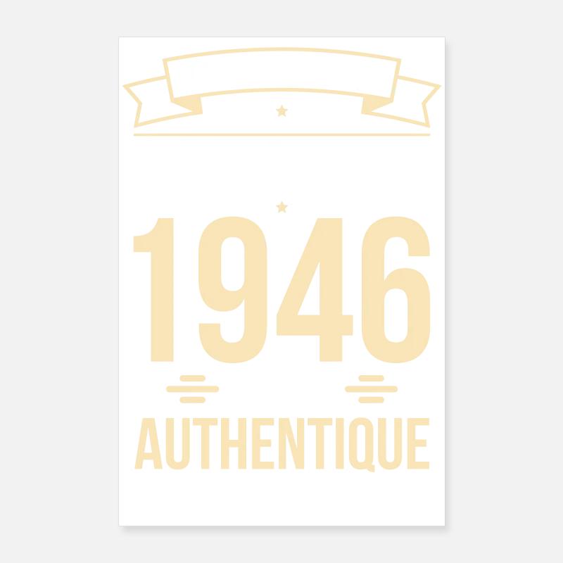 Anniversaire 80 ans - Original - Janvier 1946 Poster 60 x 90 cm