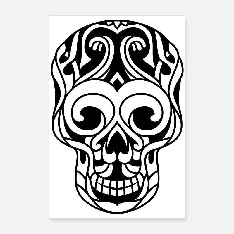 Dekoriert Schädel Stammes- Poster 60x90 cm