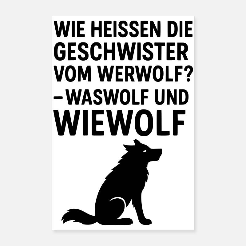 werwolf witziger spruch kinder grundschule Poster 60x90 cm
