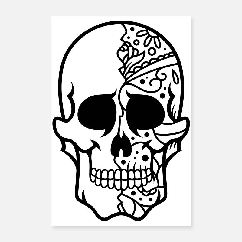 crâne Poster 60 x 90 cm