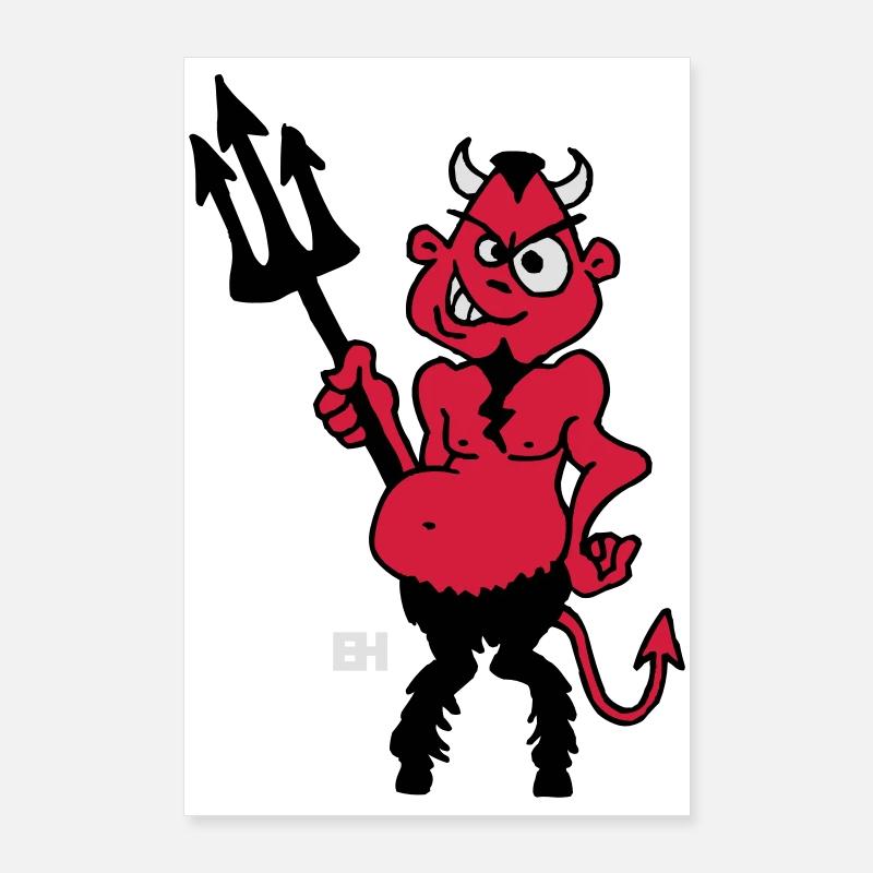 Gros diable rouge Poster 60 x 90 cm