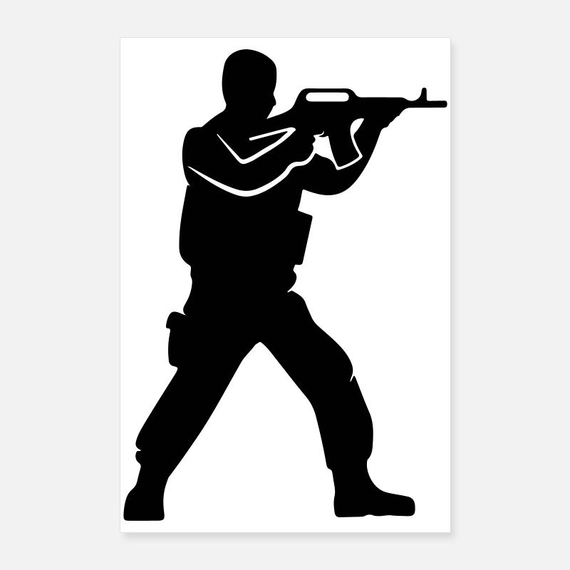Soldier Silhouette Poster 24" x 35" (60x90 cm)