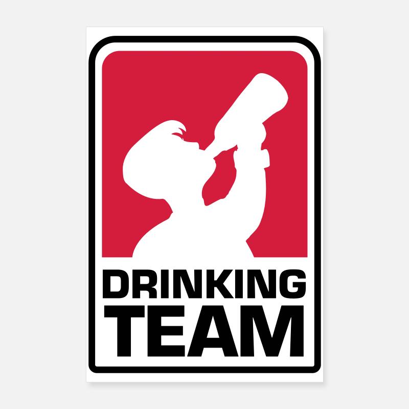 party logo drinking team Poster 60x90 cm
