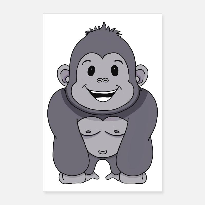 Gorilla Affe Poster 60x90 cm