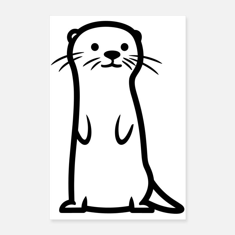 loutre Poster 60 x 90 cm