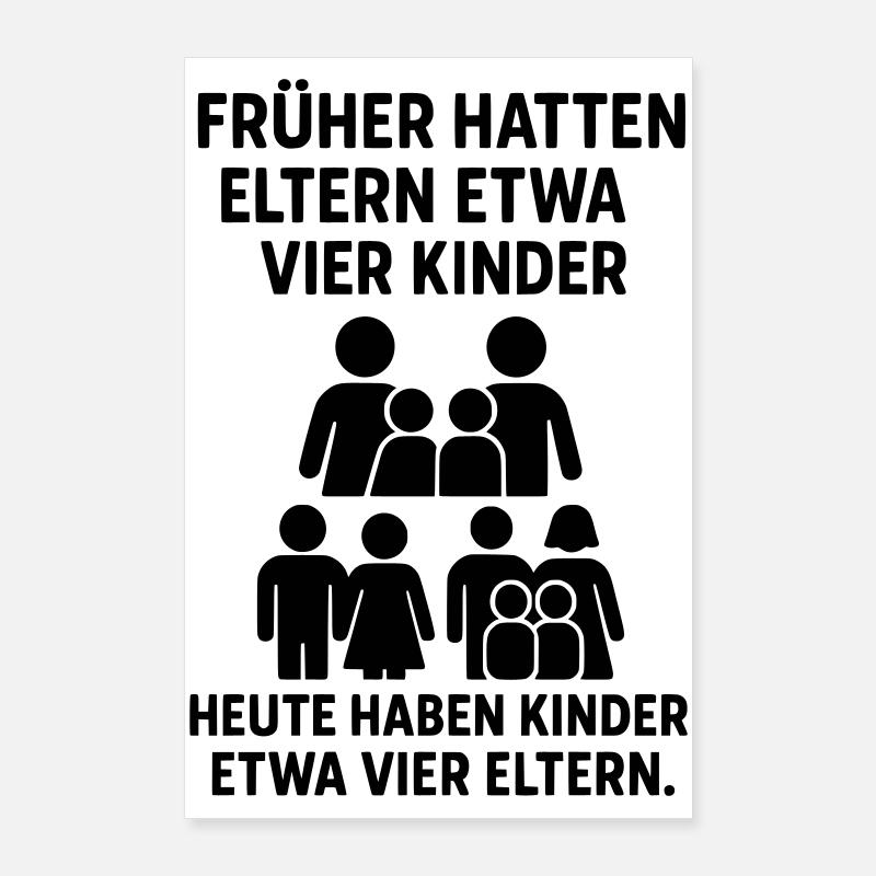 kinder eltern witz Poster 60x90 cm