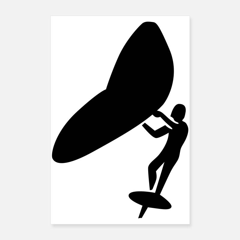 Logo minimaliste à feuilles d’aile Poster 60 x 90 cm