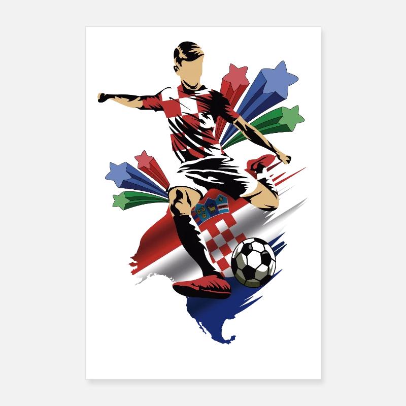 Croacia - Croatie - Drapeaux Poster 60 x 90 cm