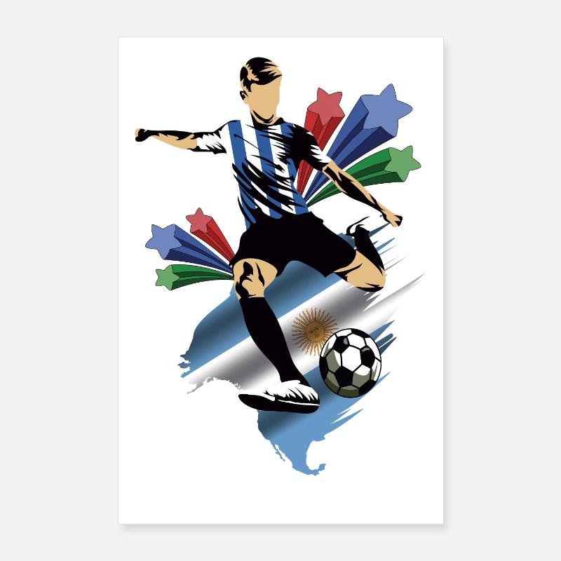 Argentine - Argentine - Drapeaux Poster 60 x 90 cm