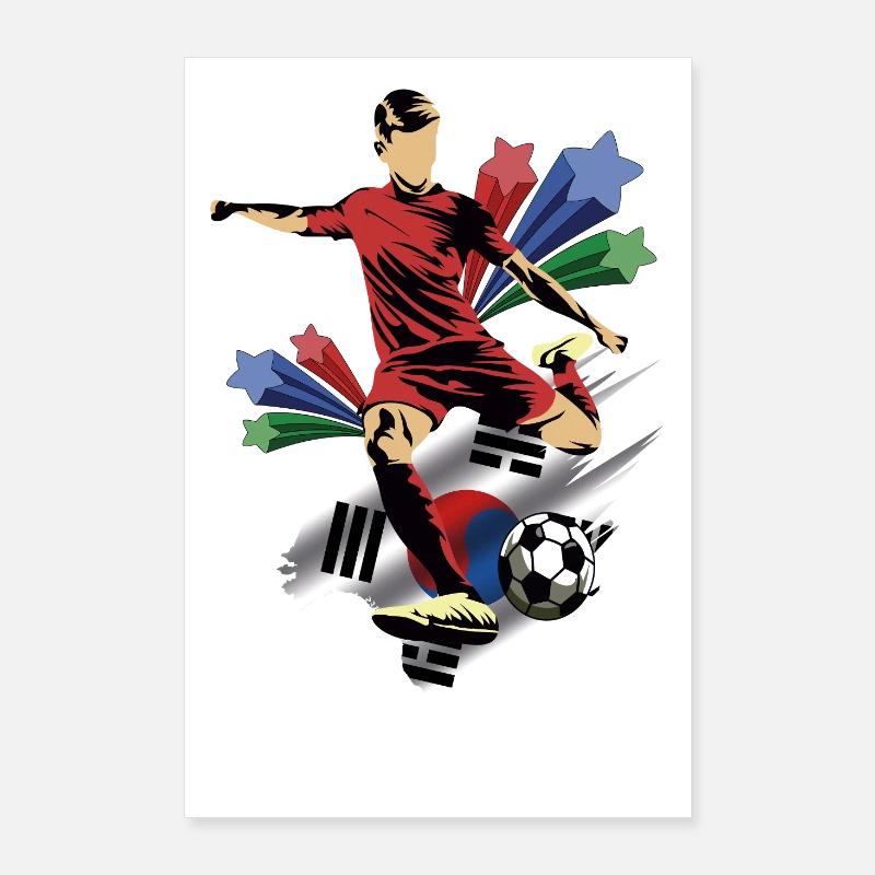Corée - Corée - Drapeaux Poster 60 x 90 cm