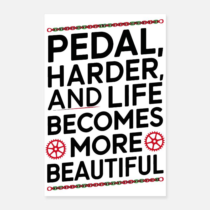 Conception de citation de cyclisme motivant Poster 60 x 90 cm