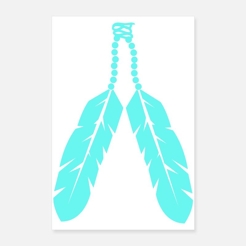 Feder Schmuck Design Poster 60x90 cm
