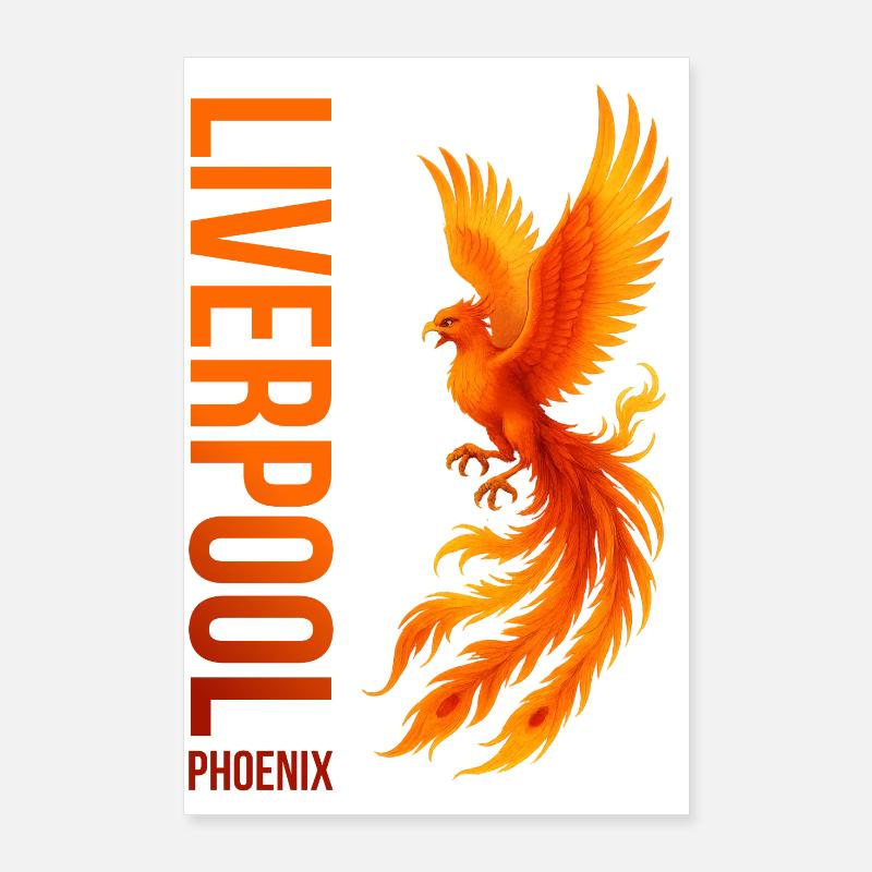 MAJESTUEUX PHOENIX FIREBIRD Poster 60 x 90 cm