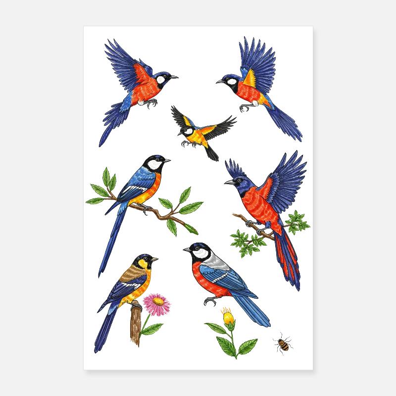 Vibrant Kingfisher Flight Poster 24" x 35" (60x90 cm)